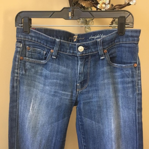 7 for all mankind straight Leg Distressed Jeans 27 - Picture 3 of 8